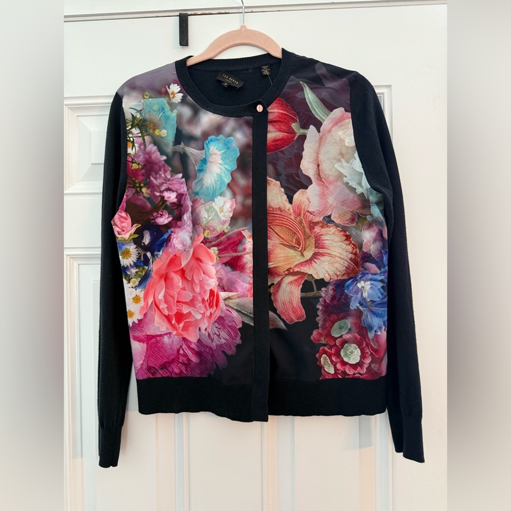 Ted Baker Floral Print Cardigan - Picture 3 of 3